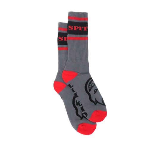 SPITFIRE SOCKS スピットファイヤー ソックス 靴下 CLASSIC 87 BIGHEAD CHARCOAL/RED/BLACK スケートボード スケボー 3