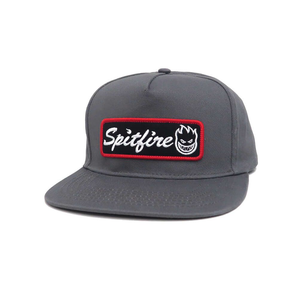 SPITFIRE CAP スピットファイヤー キャップ COURIER PATCH SNAPBACK CHARCOAL/BLACK スケートボード スケボー 