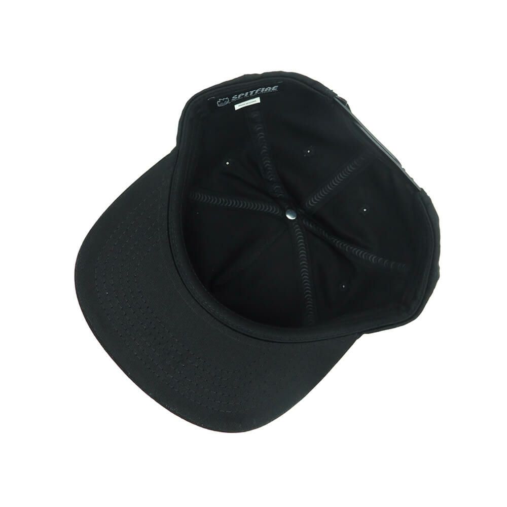 SPITFIRE CAP スピットファイヤー キャップ FLAME SCRIPT SNAPBACK BLACK スケートボード スケボー 3