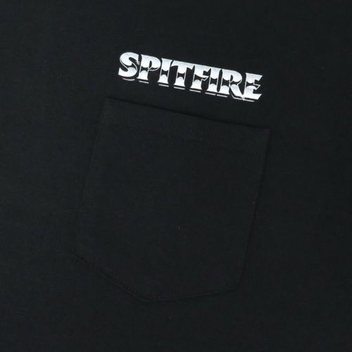 SPITFIRE T-SHIRT スピットファイヤー Tシャツ BURNOUT POCKET BLACK スケートボード スケボー 2