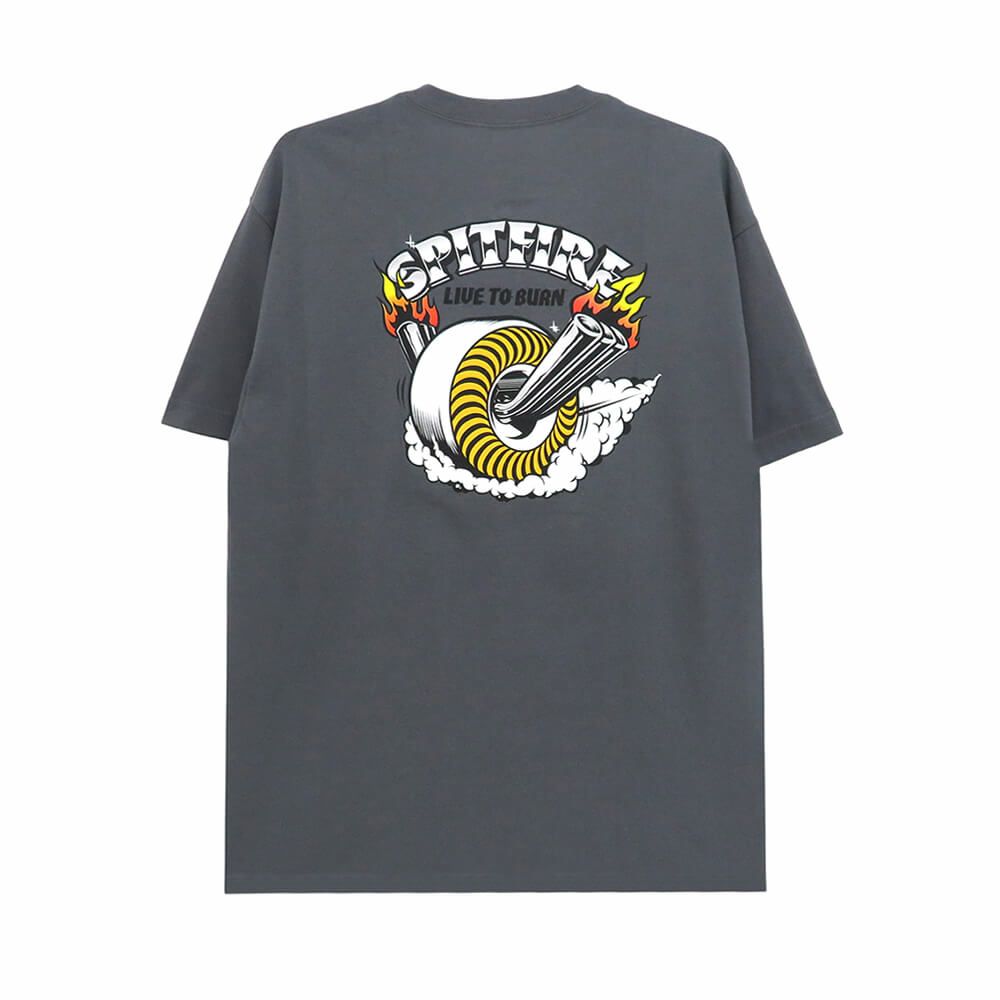SPITFIRE T-SHIRT スピットファイヤー Tシャツ BURNOUT CHARCOAL スケートボード スケボー 