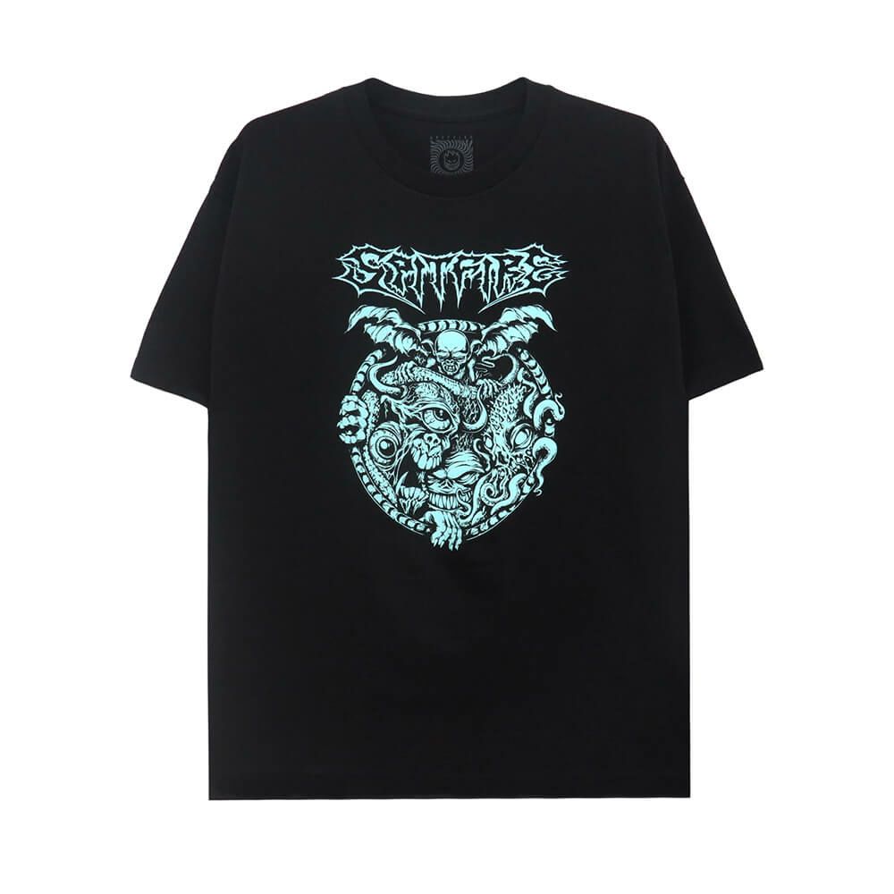 SPITFIRE T-SHIRT スピットファイヤー Tシャツ DEMON GATE GLOW BLACK スケートボード スケボー 