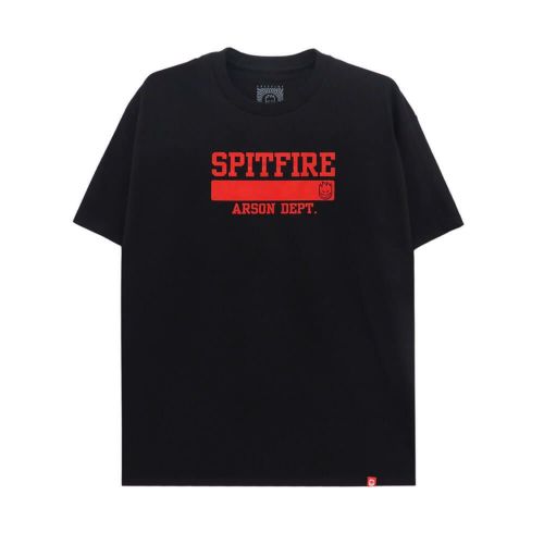 SPITFIRE T-SHIRT スピットファイヤー Tシャツ ARSON DEPT BLACK/RED スケートボード スケボー 