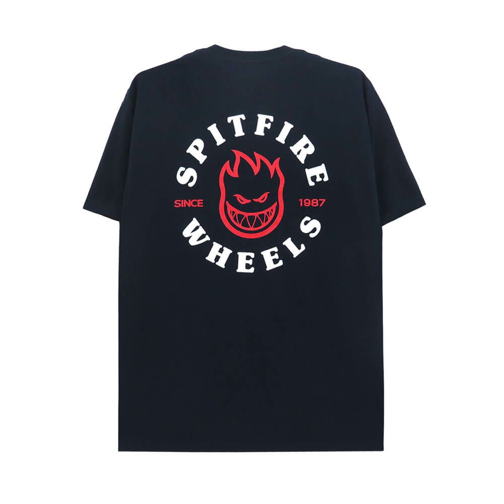 SPITFIRE T-SHIRT スピットファイヤー Tシャツ LIVE TO BURN CLASSIC NAVY スケートボード スケボー 
