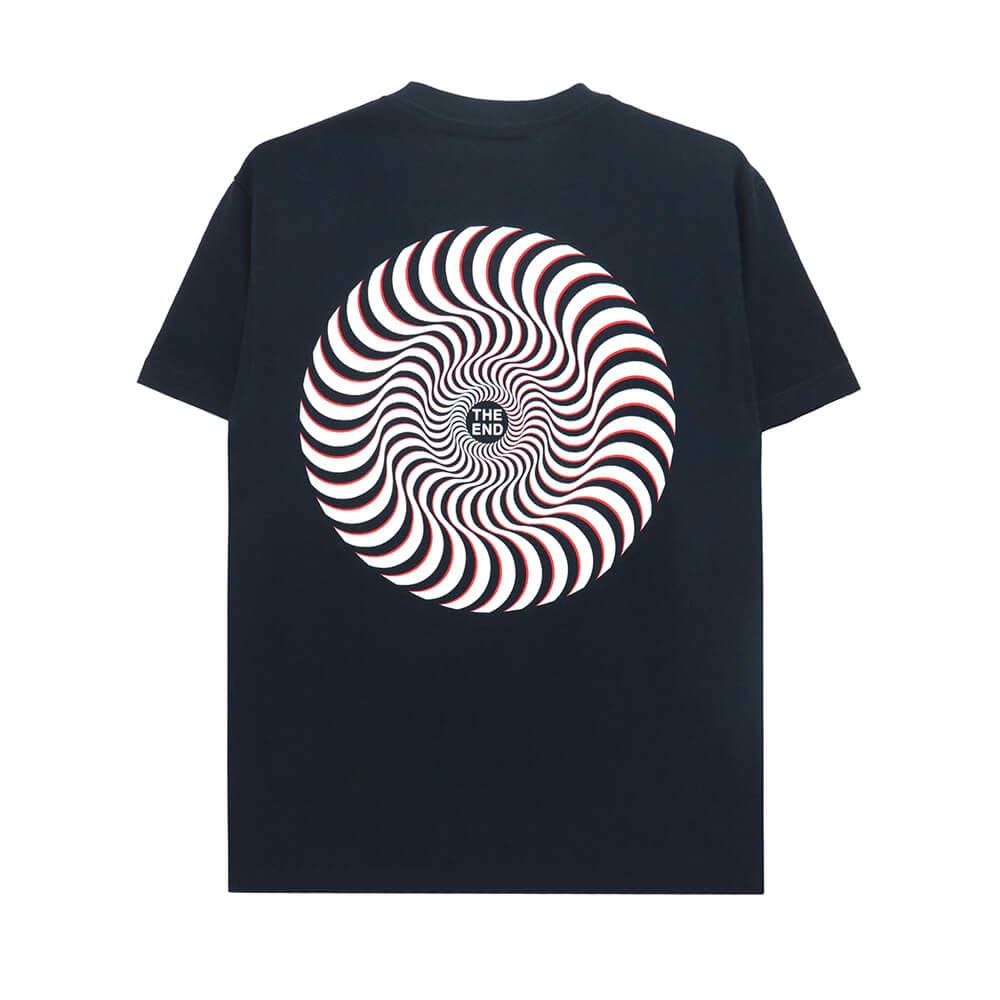 SPITFIRE T-SHIRT スピットファイヤー Tシャツ CLASSIC SWIRL OVERLAY NAVY/WHITE スケートボード スケボー 