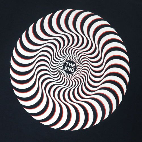 SPITFIRE T-SHIRT スピットファイヤー Tシャツ CLASSIC SWIRL OVERLAY NAVY/WHITE スケートボード スケボー 3