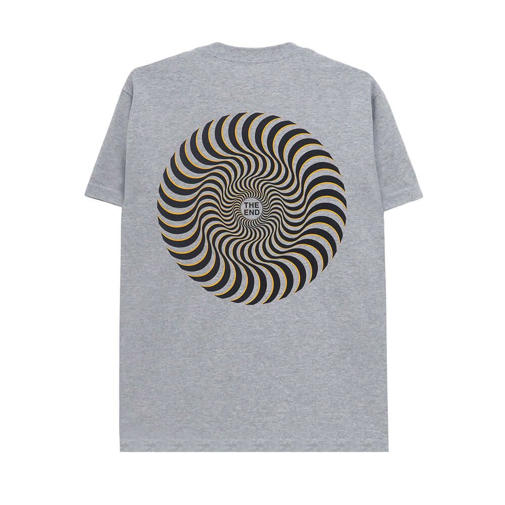 SPITFIRE T-SHIRT スピットファイヤー Tシャツ CLASSIC SWIRL OVERLAY GREY/BLACK スケートボード スケボー 
