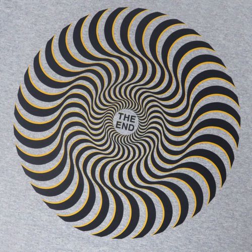 SPITFIRE T-SHIRT スピットファイヤー Tシャツ CLASSIC SWIRL OVERLAY GREY/BLACK スケートボード スケボー 3