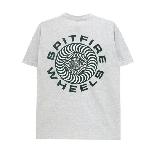 SPITFIRE T-SHIRT スピットファイヤー Tシャツ CLASSIC 87 SWIRL FILL ASH/GREEN スケートボード スケボー 
