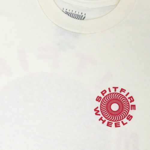 SPITFIRE T-SHIRT スピットファイヤー Tシャツ CLASSIC 87 SWIRL FILL CREAM/RED スケートボード スケボー 2