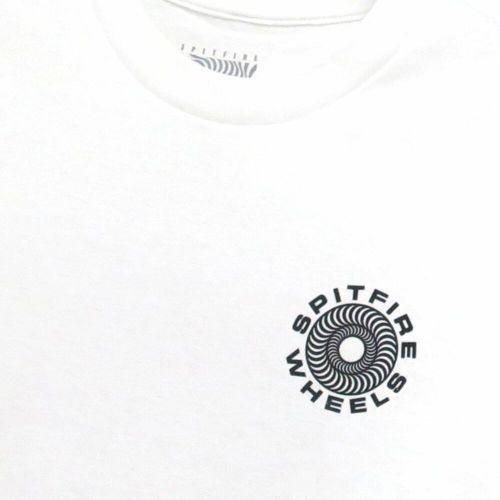 SPITFIRE T-SHIRT スピットファイヤー Tシャツ CLASSIC 87 SWIRL FILL WHITE/BLACK スケートボード スケボー 2