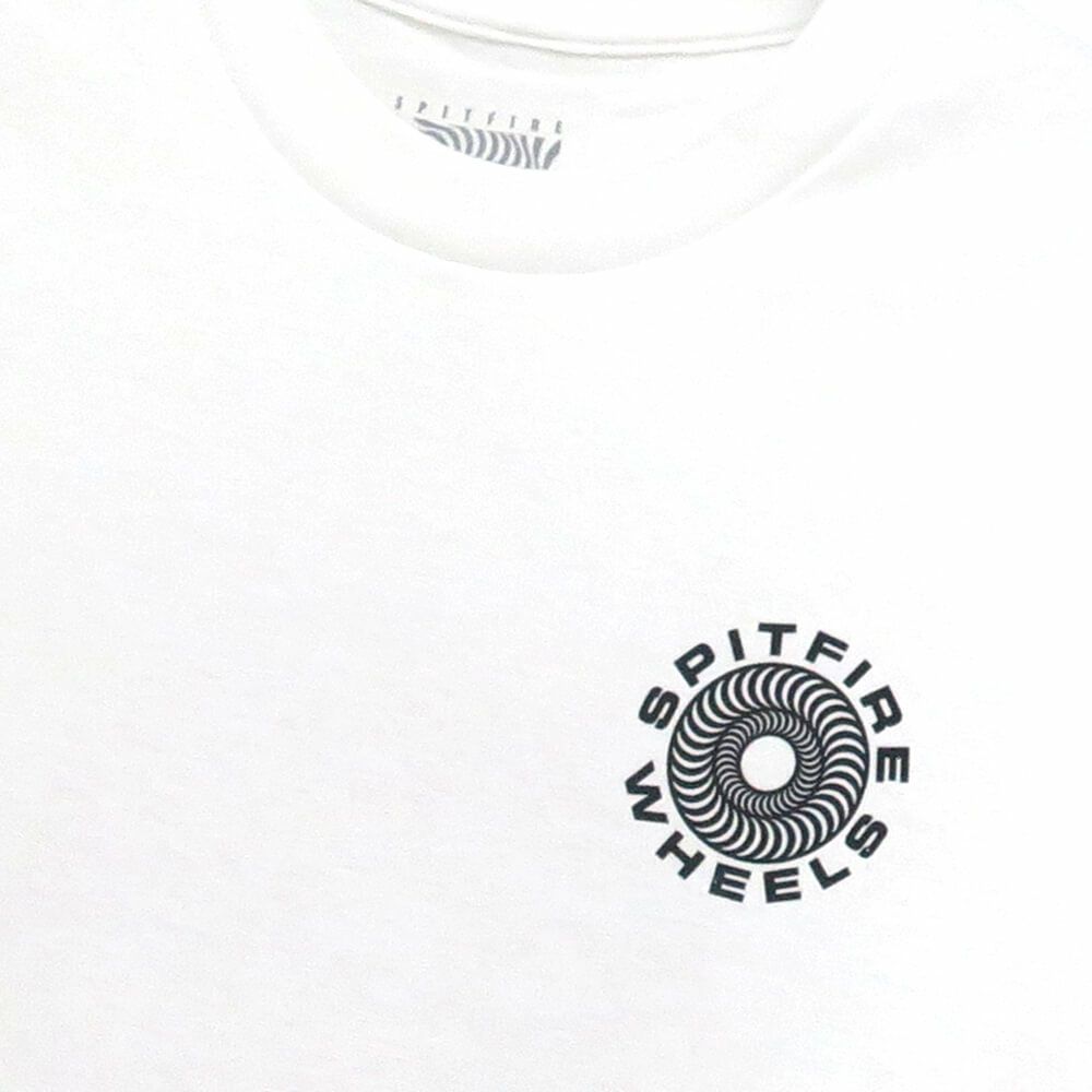 SPITFIRE T-SHIRT スピットファイヤー Tシャツ CLASSIC 87 SWIRL FILL WHITE/BLACK スケートボード スケボー 2