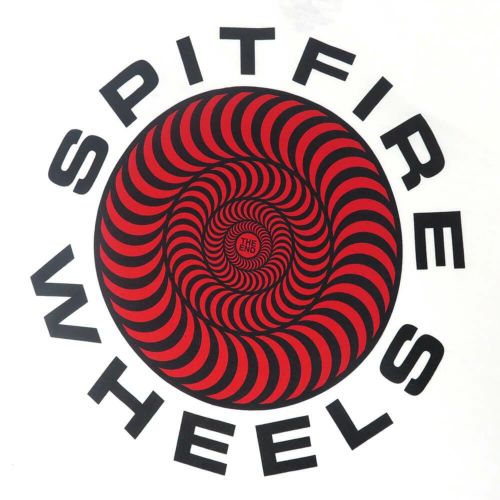 SPITFIRE T-SHIRT スピットファイヤー Tシャツ CLASSIC 87 SWIRL FILL WHITE/BLACK スケートボード スケボー 3
