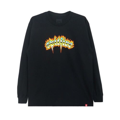 SPITFIRE LONG SLEEVE スピットファイヤー ロングスリーブTシャツ CHROME VENOM BLACK スケートボード スケボー 