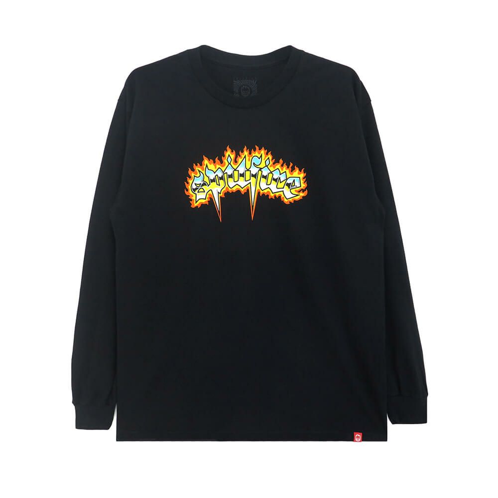 SPITFIRE LONG SLEEVE スピットファイヤー ロングスリーブTシャツ CHROME VENOM BLACK スケートボード スケボー 