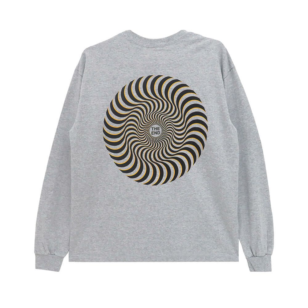 SPITFIRE LONG SLEEVE スピットファイヤー ロングスリーブTシャツ CLASSIC SWIRL OVERLAY GREY スケートボード スケボー 