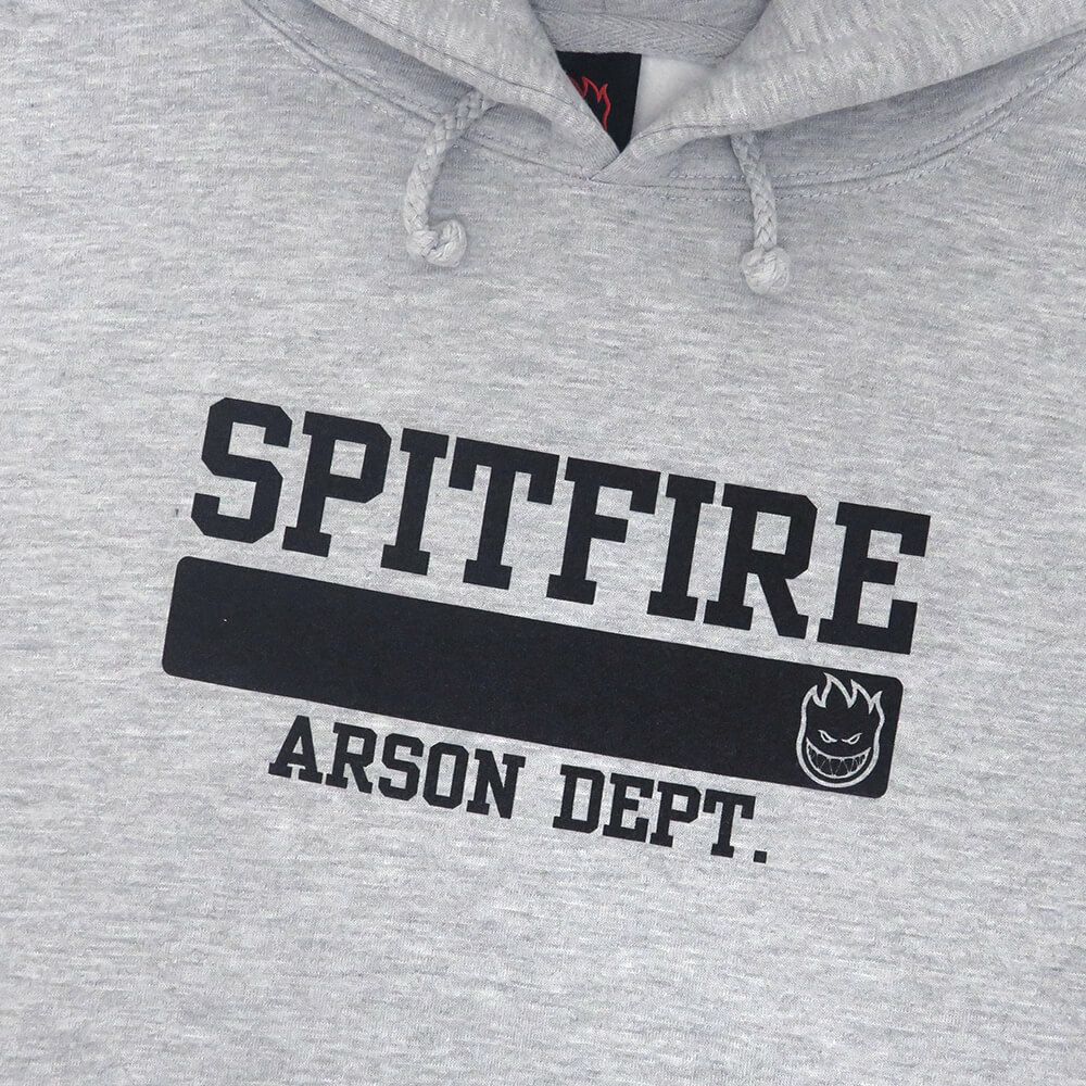 SPITFIRE HOOD スピットファイヤー パーカー ARSON DEPT GREY スケートボード スケボー 1