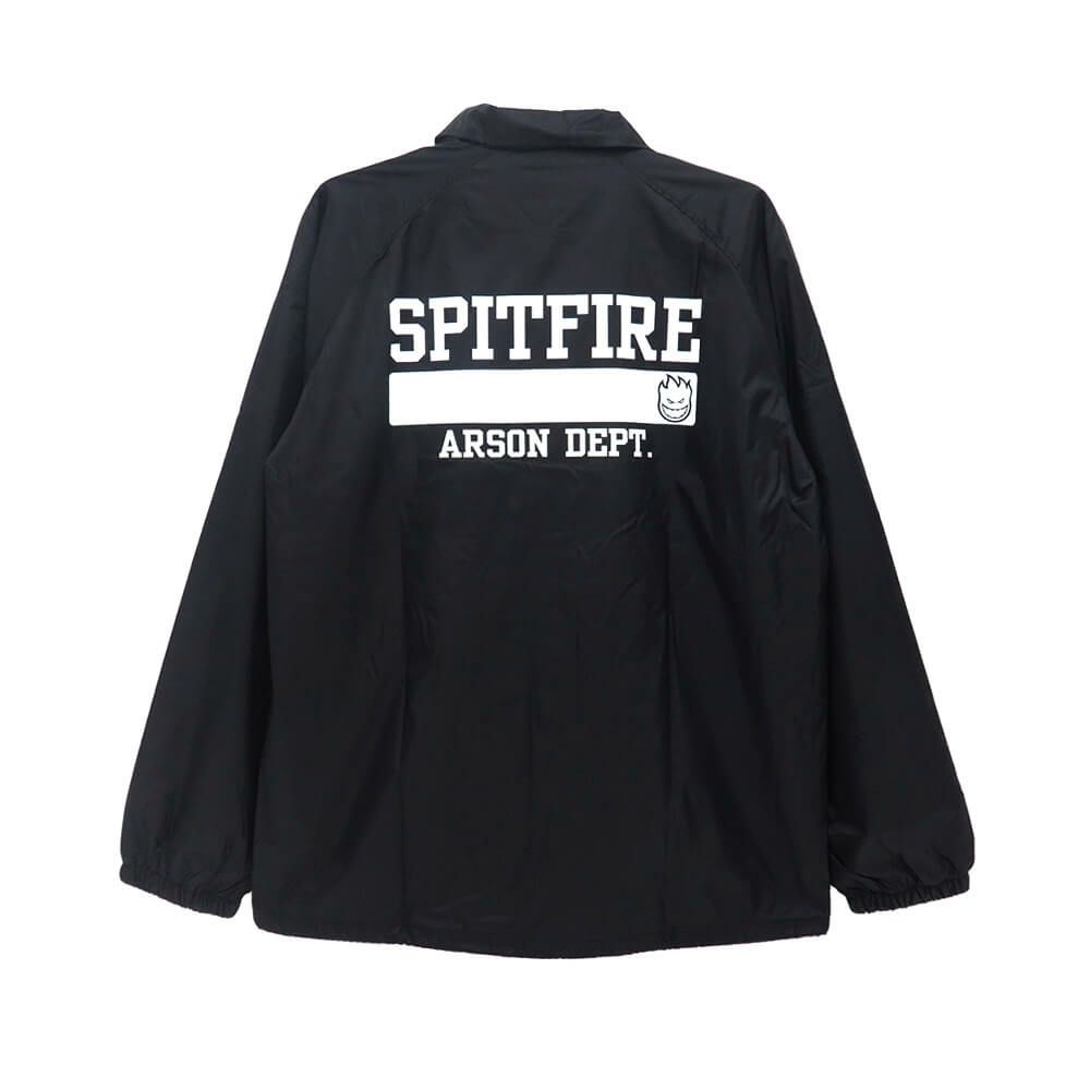 SPITFIRE JACKET スピットファイヤー ジャケット ARSON DEPT BIGHEAD WINDBREAKER BLACK/WHITE スケートボード スケボー 