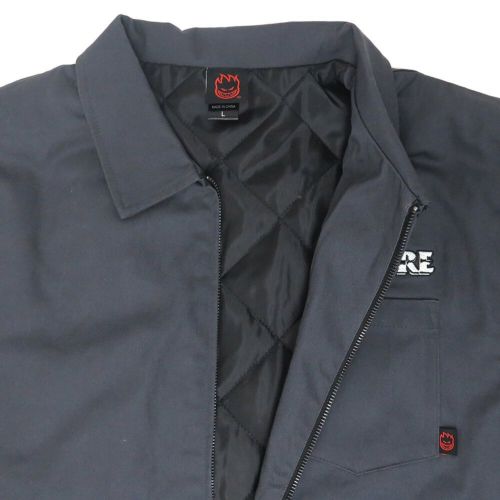 SPITFIRE JACKET スピットファイヤー ジャケット BURNOUT CHARCOAL スケートボード スケボー 3