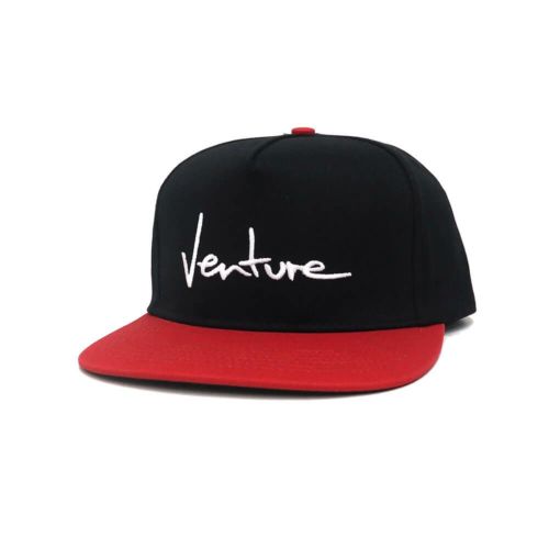 VENTURE CAP ベンチャー キャップ BASIC '92 SNAPBACK BLACK/RED スケートボード スケボー 