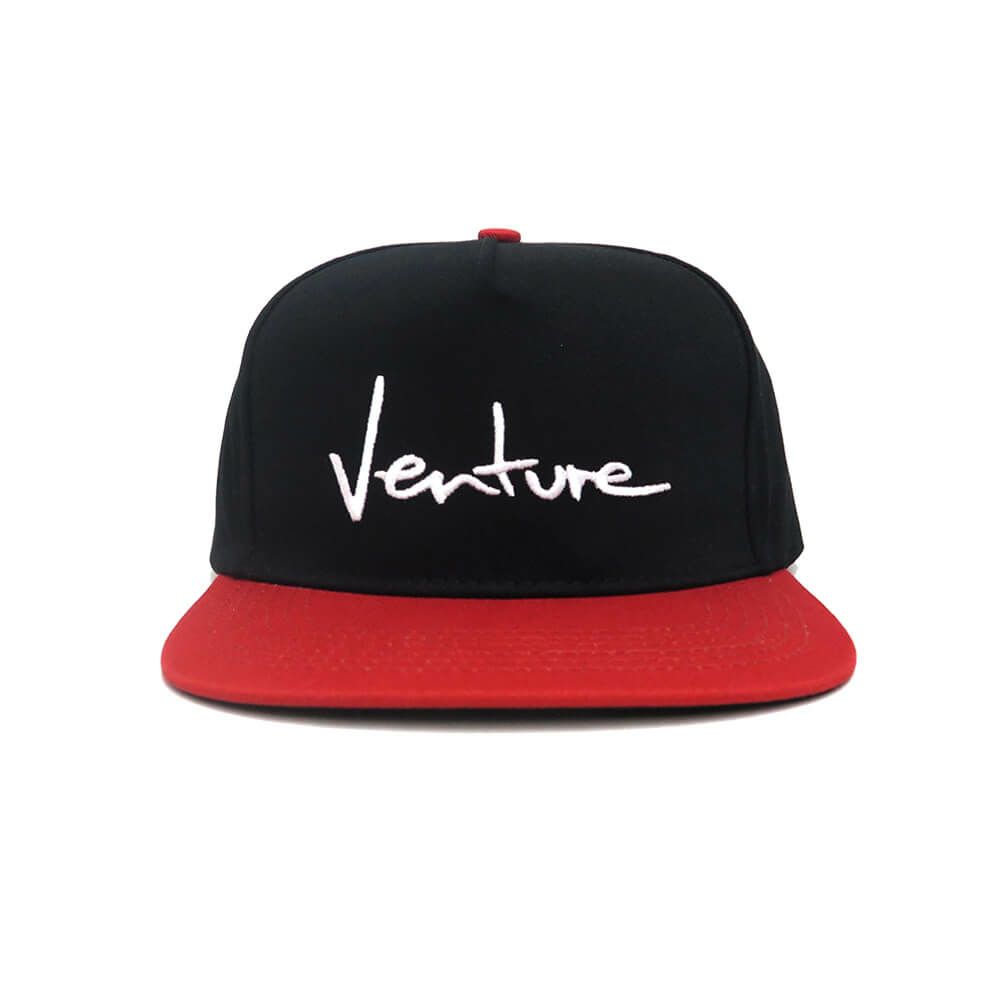 VENTURE CAP ベンチャー キャップ BASIC '92 SNAPBACK BLACK/RED スケートボード スケボー 1