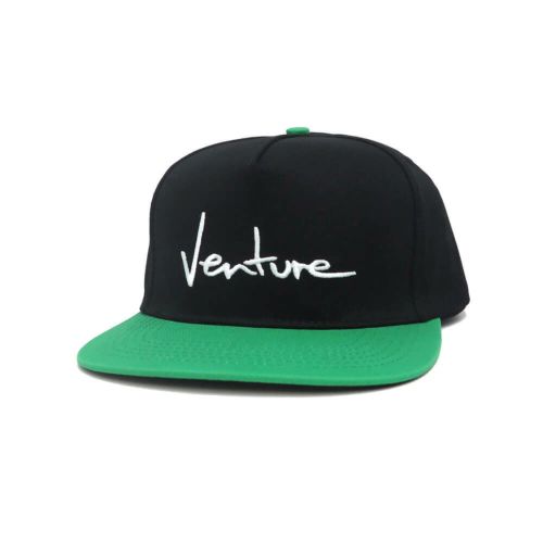 VENTURE CAP ベンチャー キャップ BASIC '92 SNAPBACK BLACK/GREEN スケートボード スケボー 