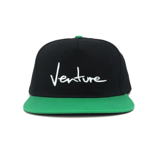 VENTURE CAP ベンチャー キャップ BASIC '92 SNAPBACK BLACK/GREEN スケートボード スケボー 1