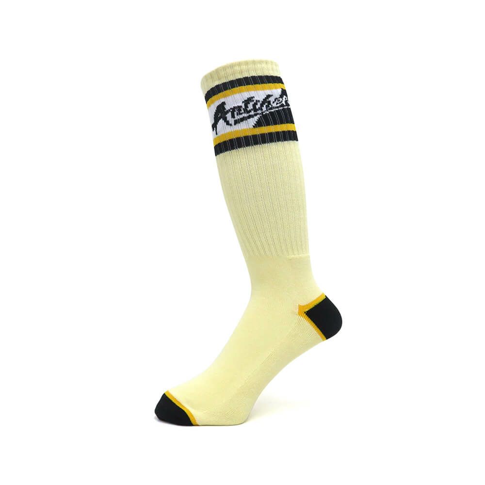 ANTIHERO SOCKS アンチヒーロー ソックス 靴下 SCRATCH CREAM/YELLOW/BLACK スケートボード スケボー 1
