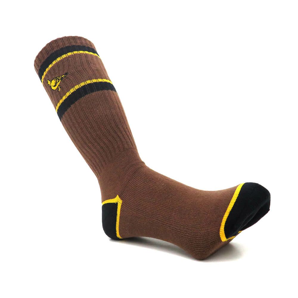 ANTIHERO SOCKS アンチヒーロー ソックス 靴下 BASIC PIGEON EMB BROWN/YELLOW/BLACK スケートボード スケボー 