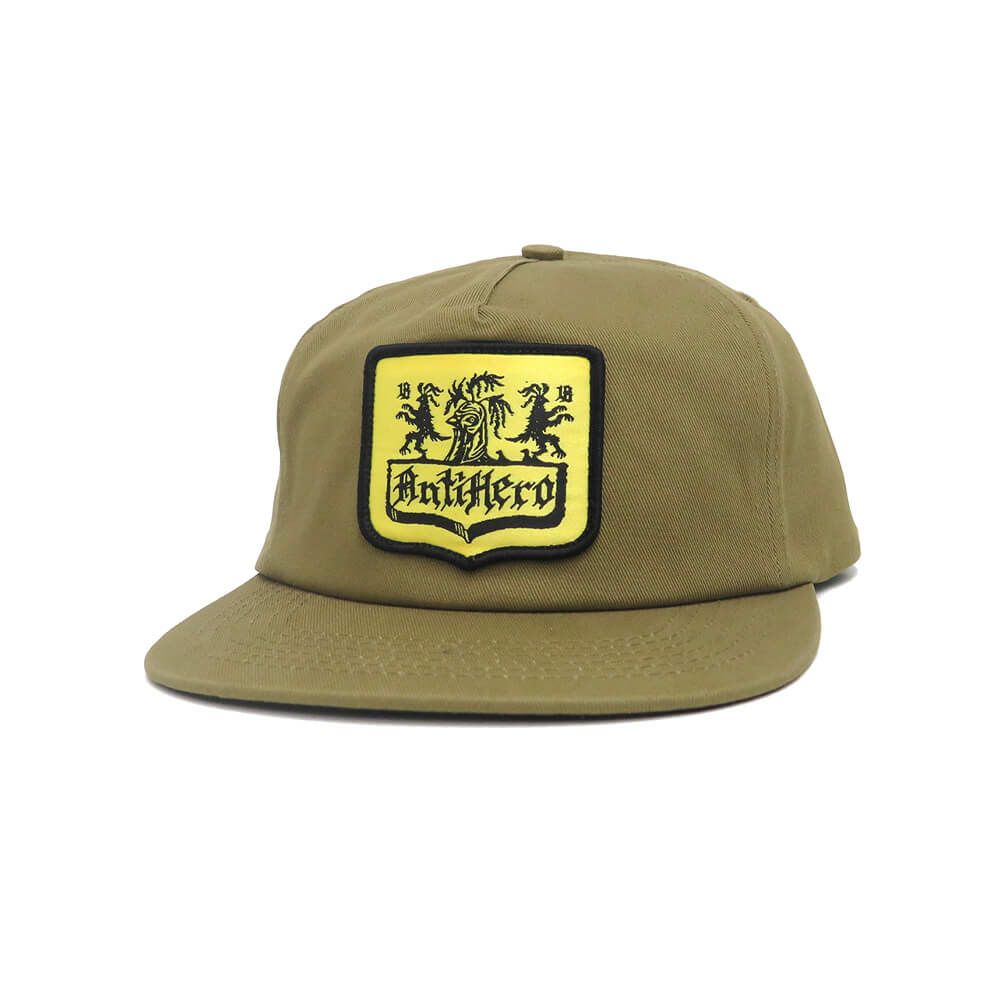 ANTIHERO CAP アンチヒーロー キャップ COAT OF ARMS SNAPBACK TAN スケートボード スケボー 