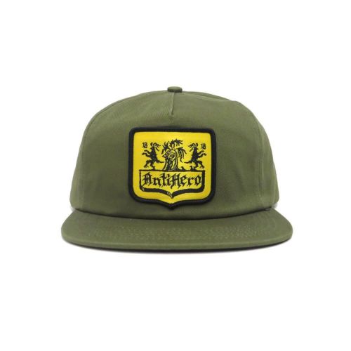  ANTIHERO CAP アンチヒーロー キャップ COAT OF ARMS SNAPBACK OLIVE スケートボード スケボー 1