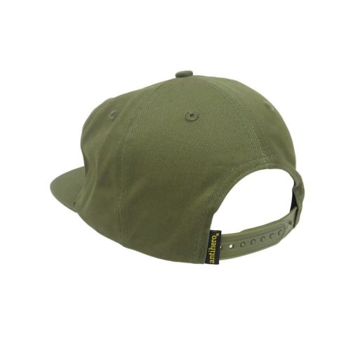  ANTIHERO CAP アンチヒーロー キャップ COAT OF ARMS SNAPBACK OLIVE スケートボード スケボー 2