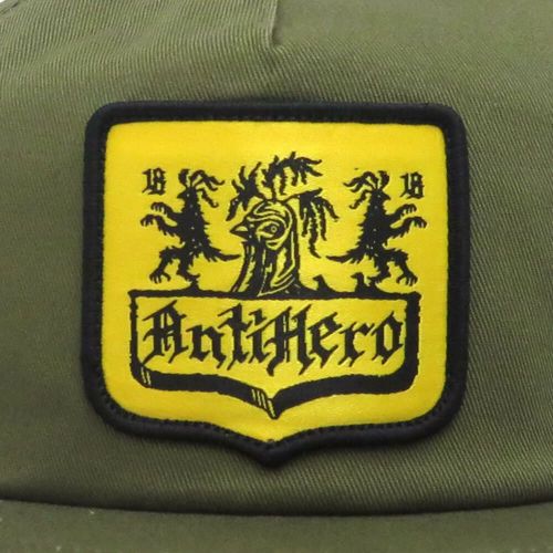  ANTIHERO CAP アンチヒーロー キャップ COAT OF ARMS SNAPBACK OLIVE スケートボード スケボー 4