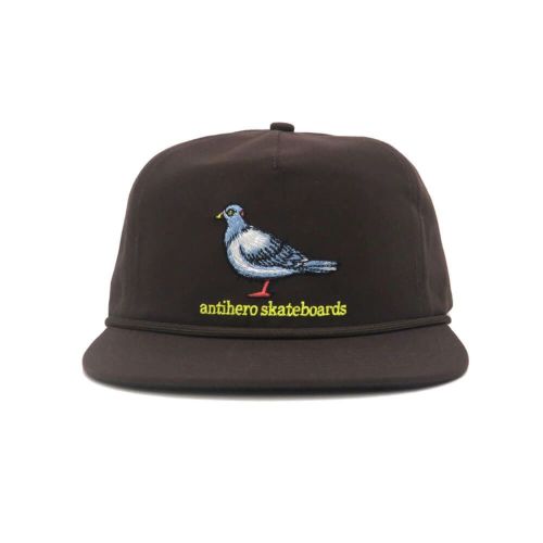 ANTIHERO CAP アンチヒーロー キャップ LIL PIGEON SNAPBACK DARK BROWN/YELLOW スケートボード スケボー 1