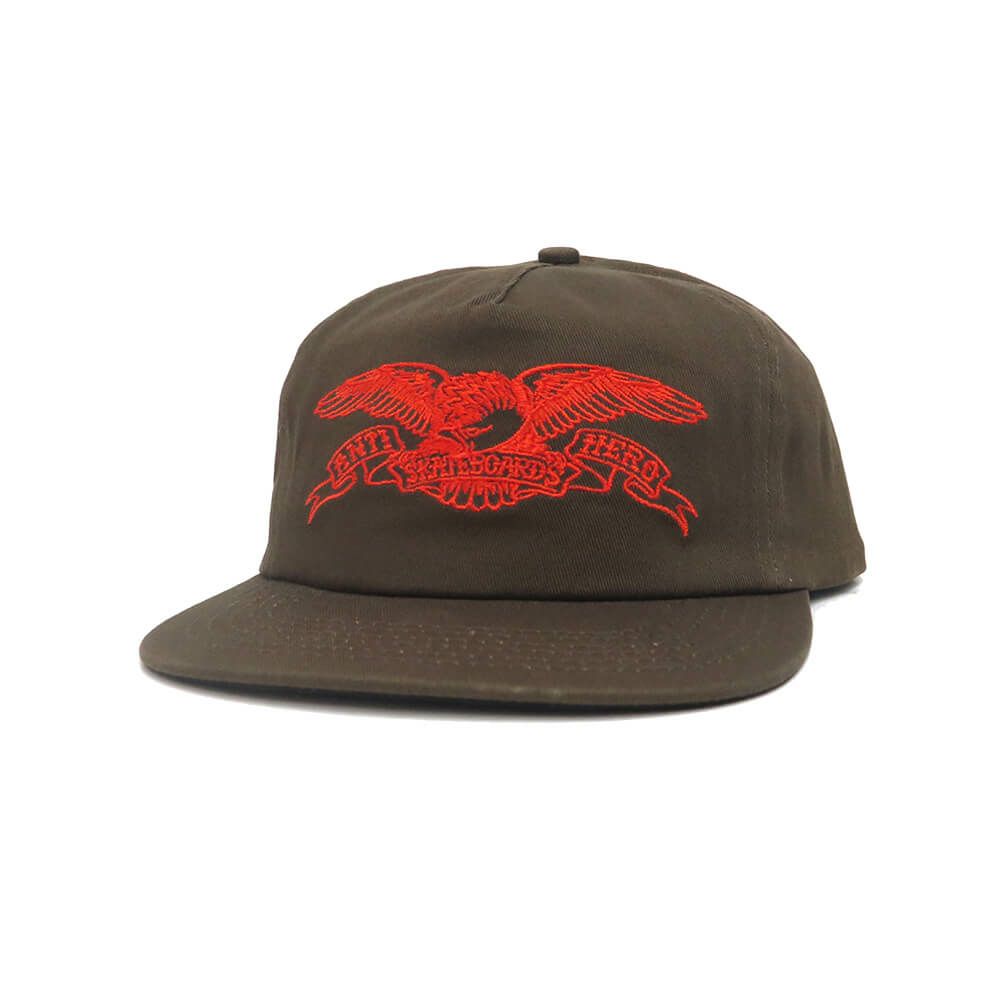 ANTIHERO CAP アンチヒーロー キャップ BASIC EAGLE SNAPBACK BROWN/ORANGE スケートボード スケボー 