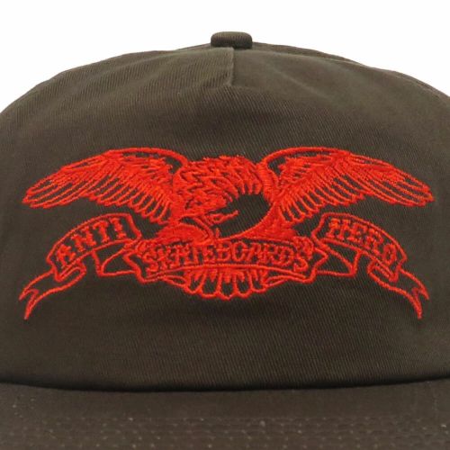 ANTIHERO CAP アンチヒーロー キャップ BASIC EAGLE SNAPBACK BROWN/ORANGE スケートボード スケボー 4