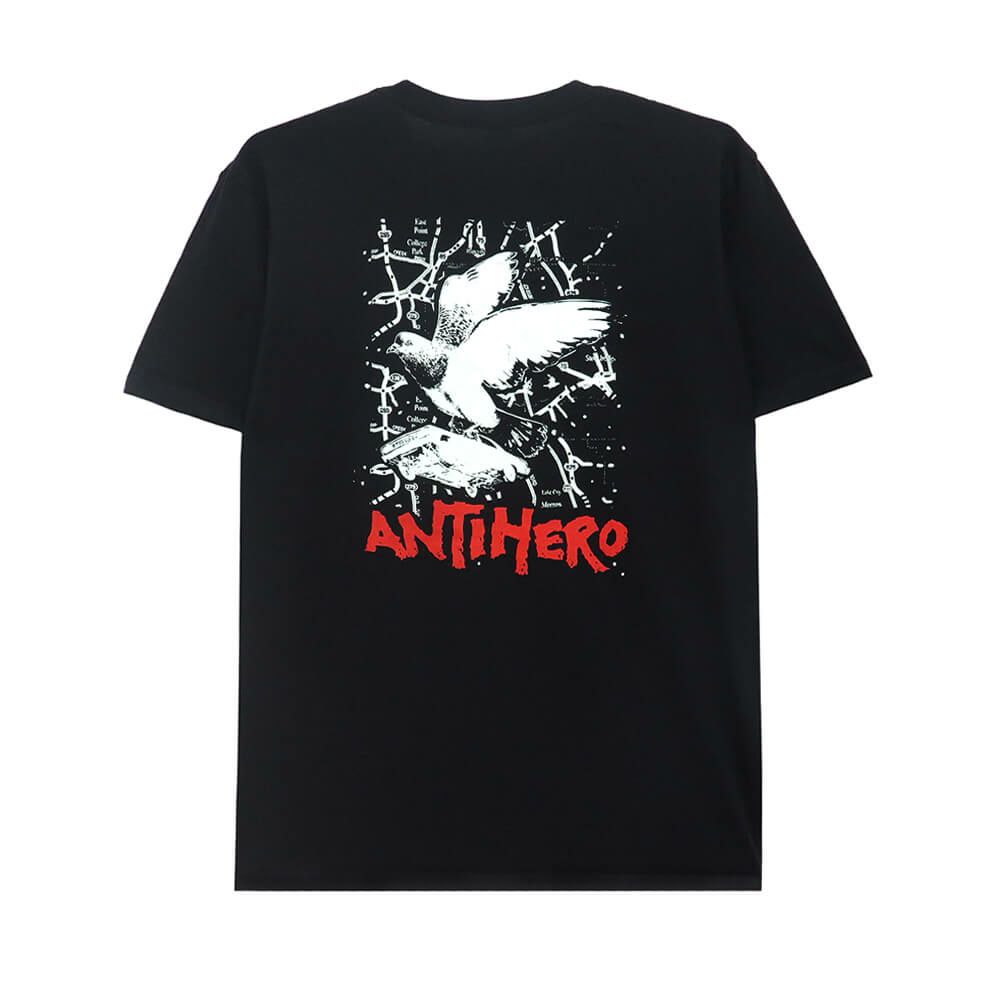 ANTIHERO T-SHIRT アンチヒーロー Tシャツ REPOSSESSED BLACK スケートボード スケボー 