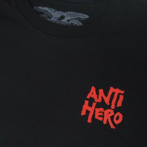 ANTIHERO T-SHIRT アンチヒーロー Tシャツ REPOSSESSED BLACK スケートボード スケボー 2