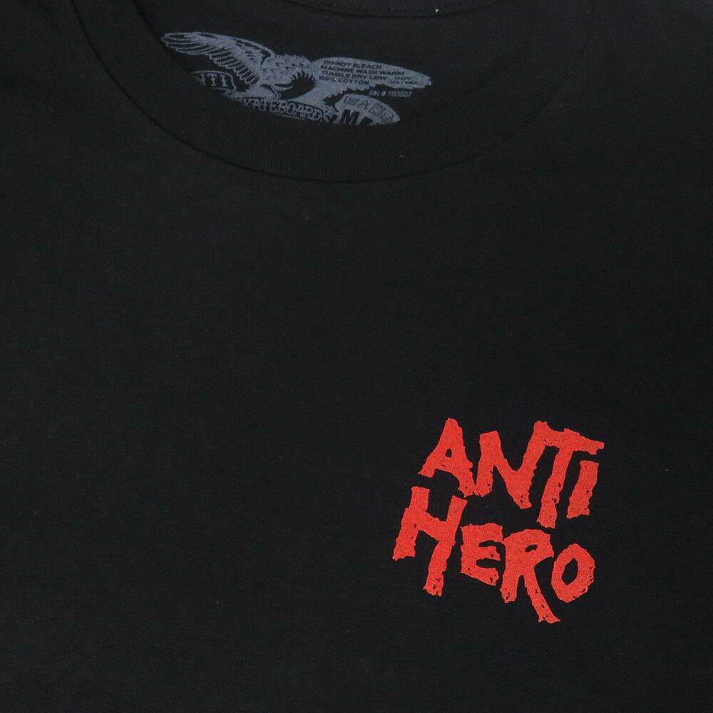 ANTIHERO T-SHIRT アンチヒーロー Tシャツ REPOSSESSED BLACK スケートボード スケボー 2