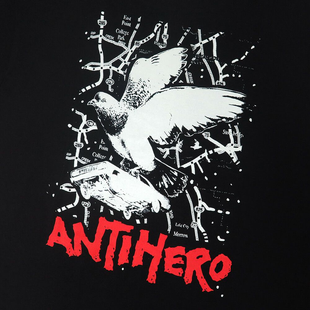 ANTIHERO T-SHIRT アンチヒーロー Tシャツ REPOSSESSED BLACK スケートボード スケボー 3
