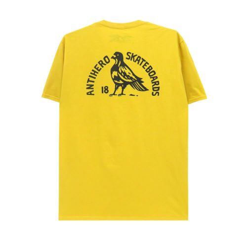 ANTIHERO T-SHIRT アンチヒーロー Tシャツ ROCK DOVE MUSTARD スケートボード スケボー 