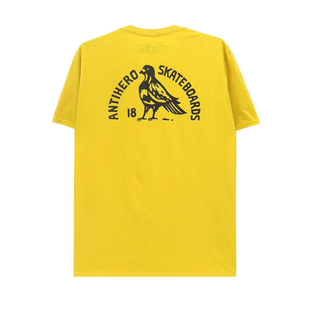 ANTIHERO T-SHIRT アンチヒーロー Tシャツ ROCK DOVE MUSTARD スケートボード スケボー 