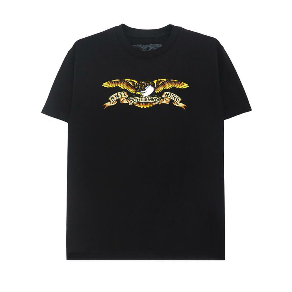 ANTIHERO T-SHIRT アンチヒーロー Tシャツ EAGLE BLACK/BLACK スケートボード スケボー 