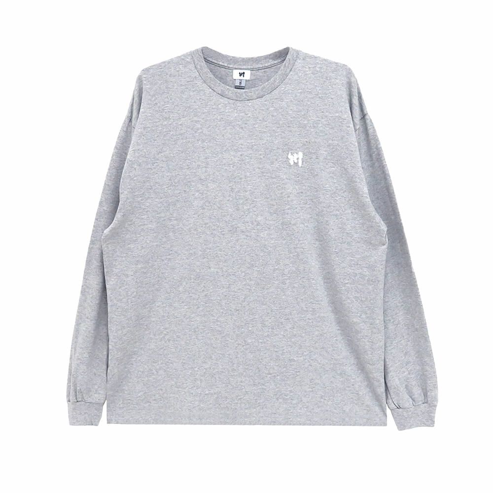 KAWA LONG SLEEVE 川 ロングスリーブTシャツ 川 LOGO 1 POINT GREY/WHITE スケートボード スケボー 