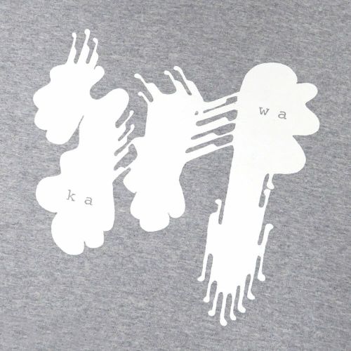 KAWA HOOD 川 パーカー 川 BIG LOGO GREY/WHITE スケートボード スケボー 1