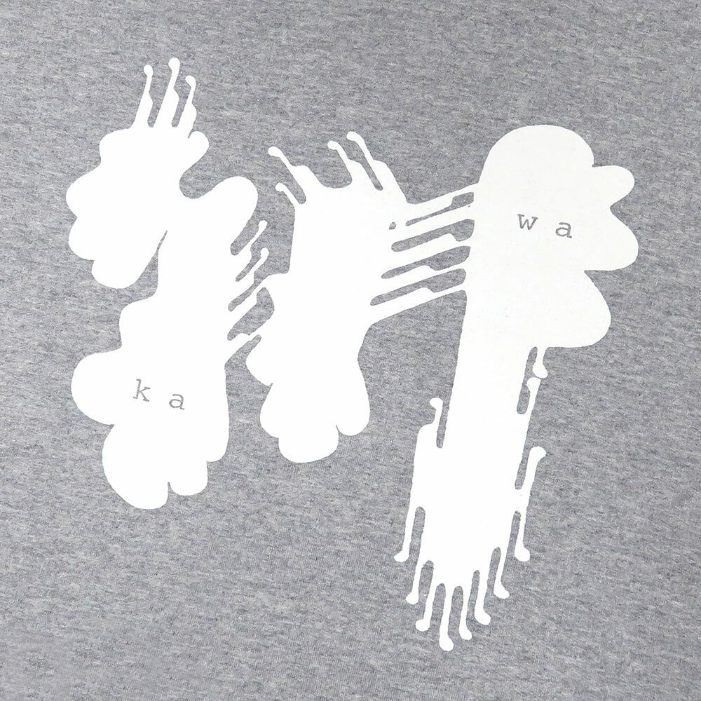 KAWA HOOD 川 パーカー 川 BIG LOGO GREY/WHITE スケートボード スケボー 1