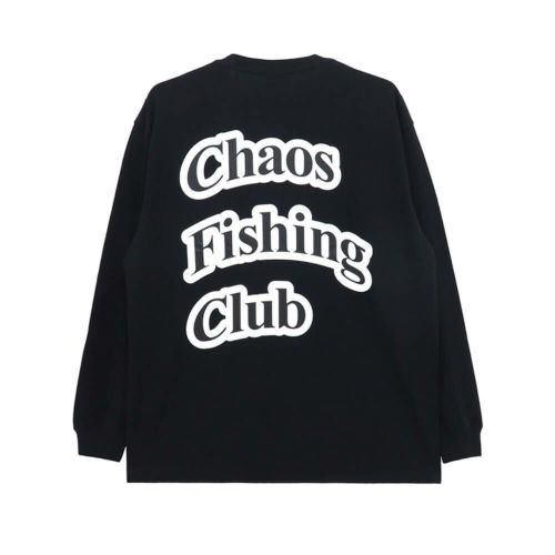 CHAOS FISHING CLUB LONG SLEEVE カオスフィッシングクラブ ロングスリーブTシャツ ARCH LOGO BLACK スケートボード スケボー 