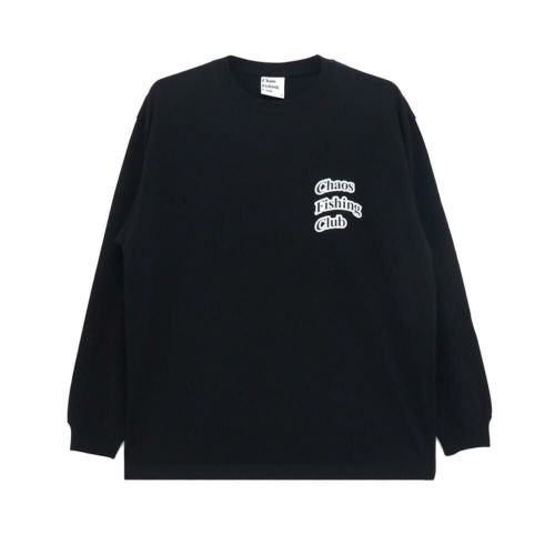 CHAOS FISHING CLUB LONG SLEEVE カオスフィッシングクラブ ロングスリーブTシャツ ARCH LOGO BLACK スケートボード スケボー 1