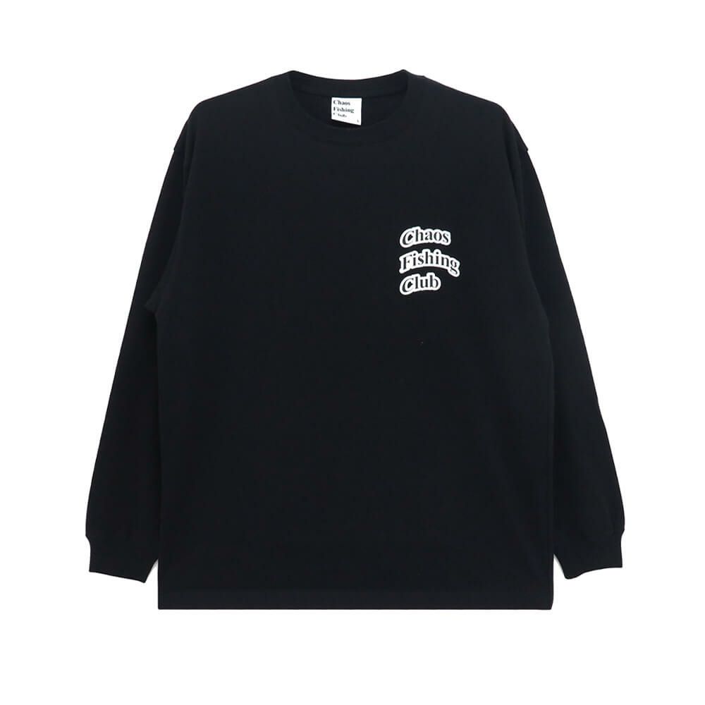 CHAOS FISHING CLUB LONG SLEEVE カオスフィッシングクラブ ロングスリーブTシャツ ARCH LOGO BLACK スケートボード スケボー 1