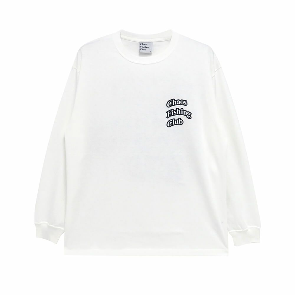 CHAOS FISHING CLUB LONG SLEEVE カオスフィッシングクラブ ロングスリーブTシャツ ARCH LOGO WHITE スケートボード スケボー 1